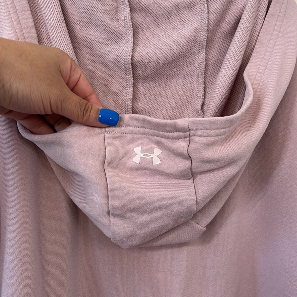 Under Armour Rival Terry Hoodie Pink Size Medium - Picture 9 of 11